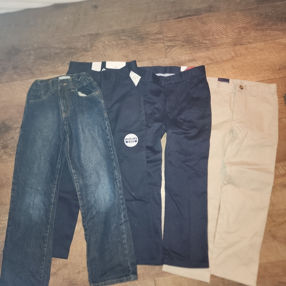 4 pairs of brand new boy's pants size 7